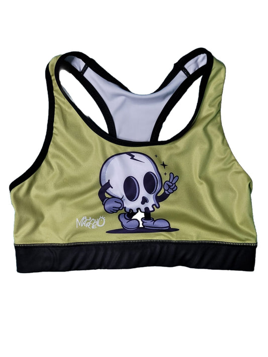 Tropical Skull Sports Bra